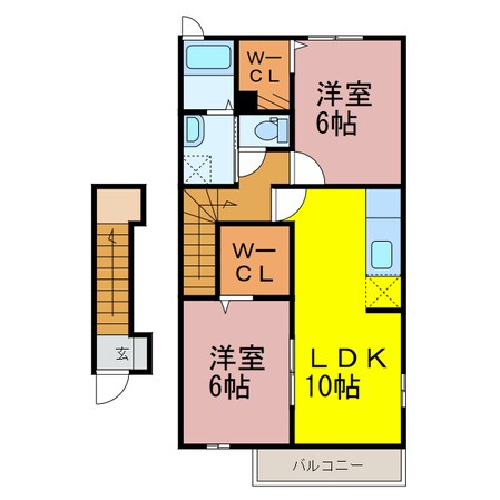 パレドール大山の物件間取画像